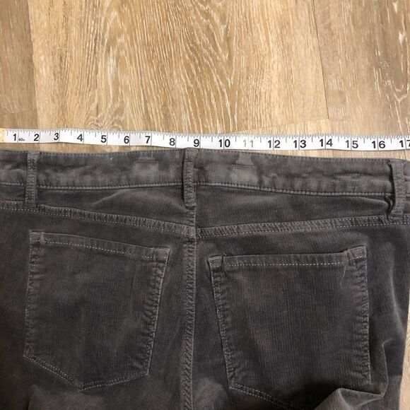 LOFT Curvy Skinny dark Gray stretchy corduroy pants slacks trousers jeans-4/27 - Picture 4 of 11